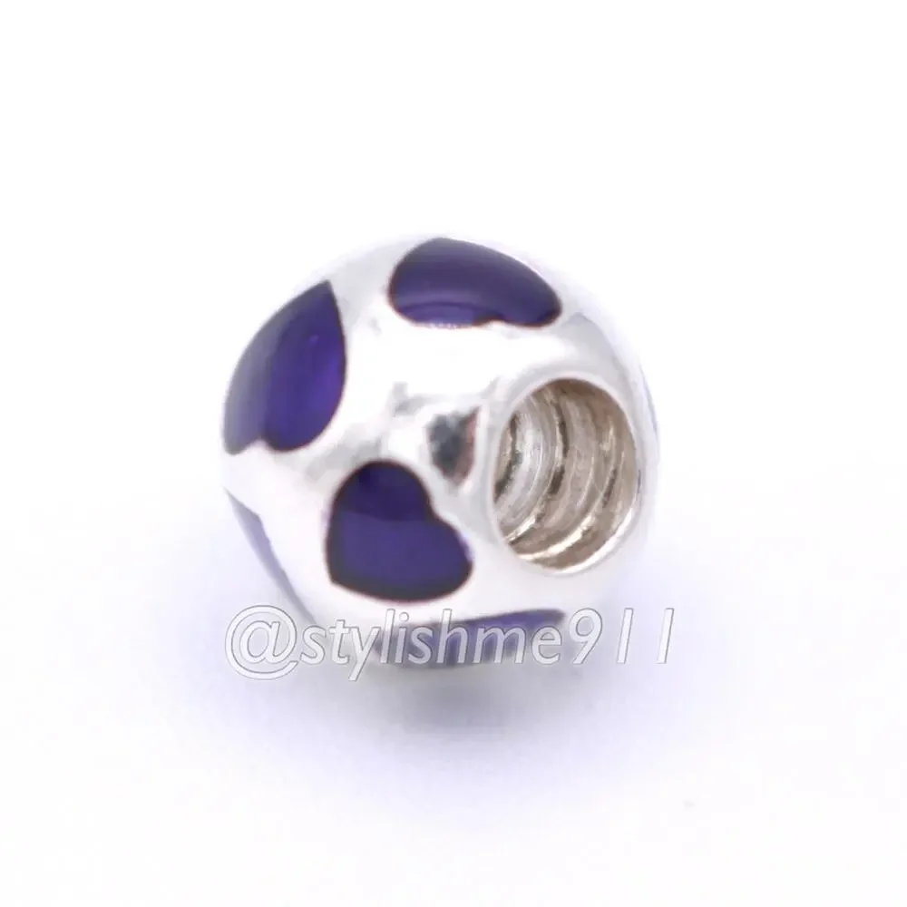 Authentic Pandora Love You Violet Enamel Charm - 790543EN13